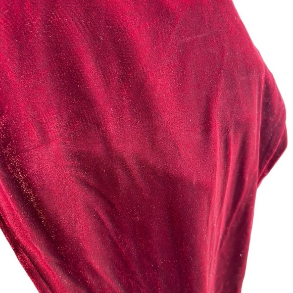 Vintage Ralph Lauren Sport Ruby Red Velvet Stretch Pants Straight Leg Size Large - Picture 4 of 10